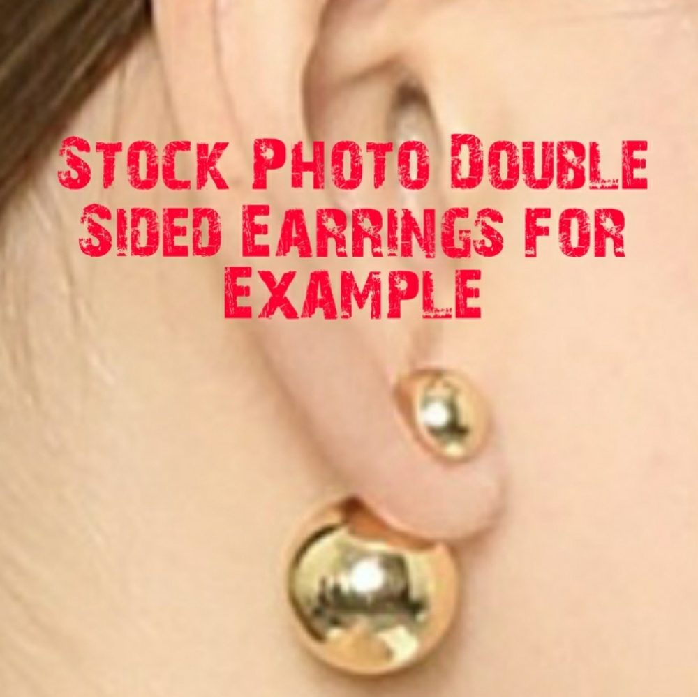 🎉HP 7/06🎉 Floral Glass Double Sided Earrings - Picture 5 of 5